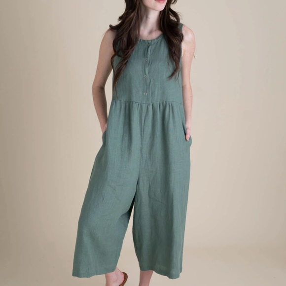 Conscious Clothing BACKYARD JUMPSUIT, SAGE, Medium - Picture 2 of 6